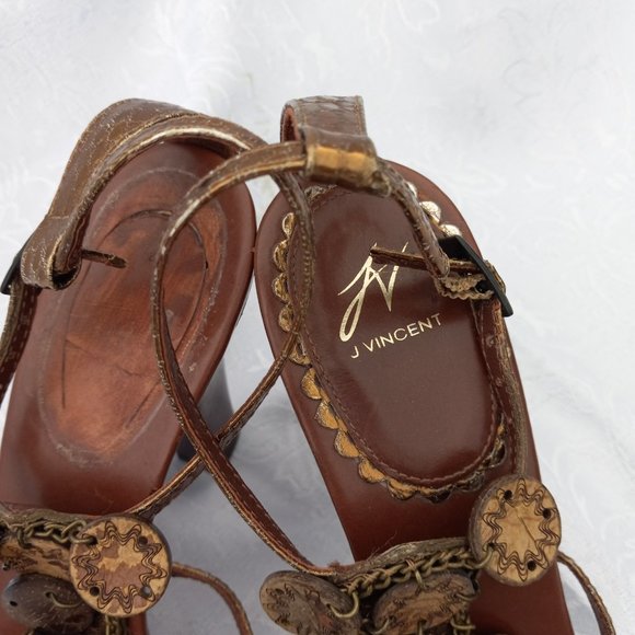 J. Vincent Embellished Mackenzie Heeled Sandals 6.5 - Picture 12 of 13